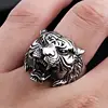 XULIN Ring men Jewelry Vintage Tiger head shape four-color Cool Animals Accessories Fashion Stainless steel rings