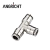B114 Tee 3-way brass pneumatic quick release one touch coupling