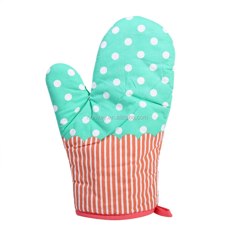 Oven Mitt Cotton Cute Kitchen Cooking Microwave Oven Mitts Nonslip Glove Thickening High