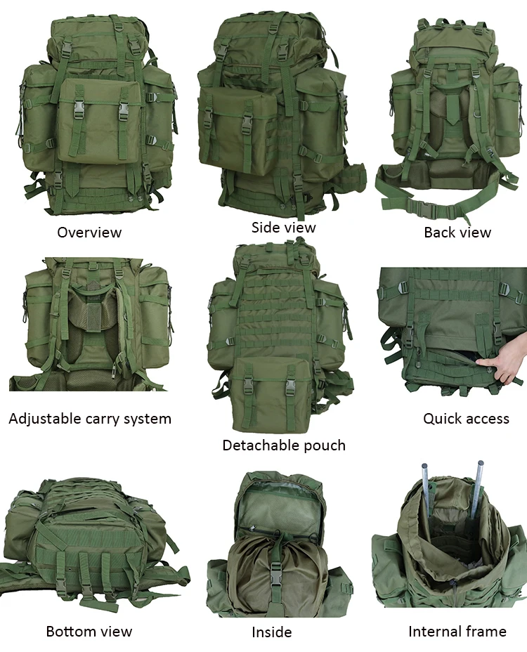 factory OEM  molle system operation military tactical trekking hiking backpack rucksack