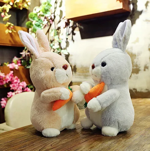 Cute Plush Bunny Easter Rabbit With Carrots Stuffed Toys - Buy Bunny ...