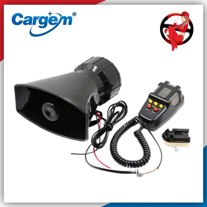 12v 100w 8 Tone Sound Car Siren Vehicle Horn With Mic Pa Speaker System