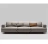 Italian Big Couch Linen Fabric Wide Sofa