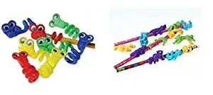 24 Pencil Wraps ~12 Animal and 12 Wiggle Eye/Pencil Toppers/School Supplies/Sensory/Hand Fidgets