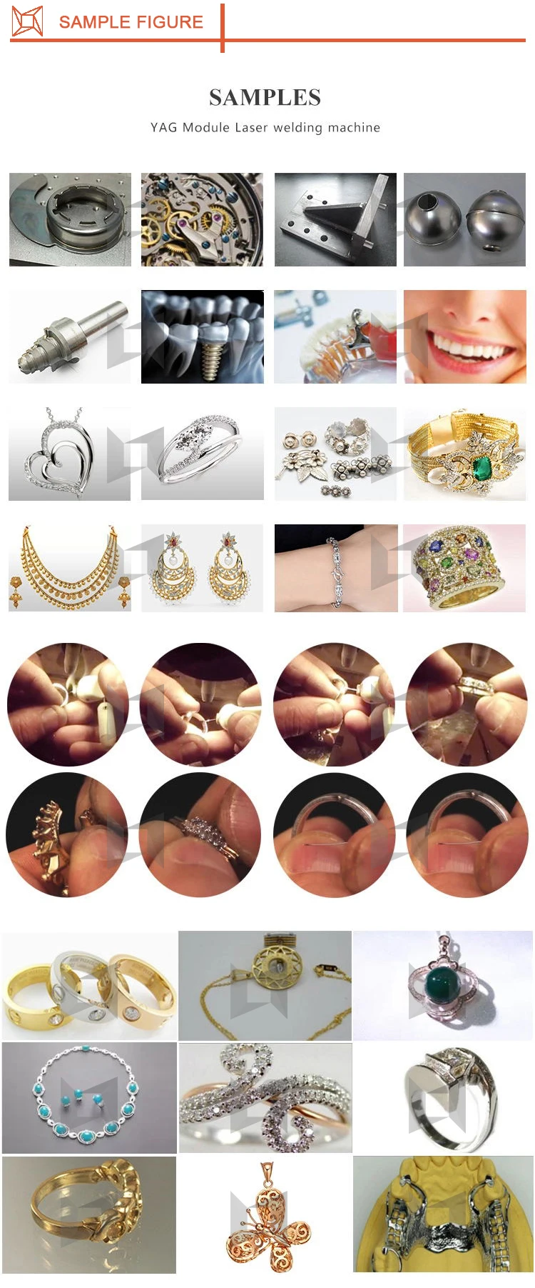 Platinum titanium stainless steel welding machine jewelry laser welding machine italy