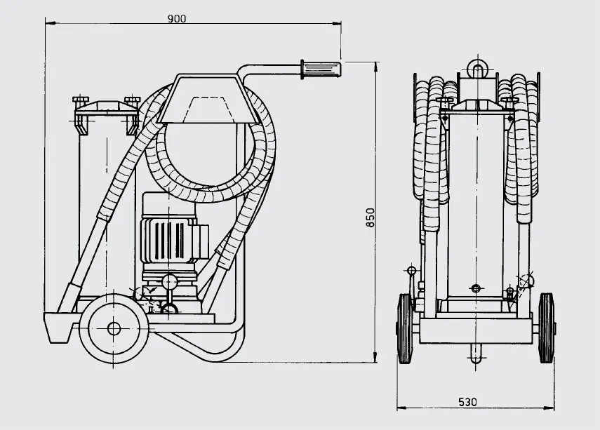 High Efficiency Used Oil Change Machine Hydac Oil Filter Machine Of5l