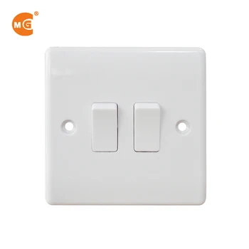 White plastic light switch covers