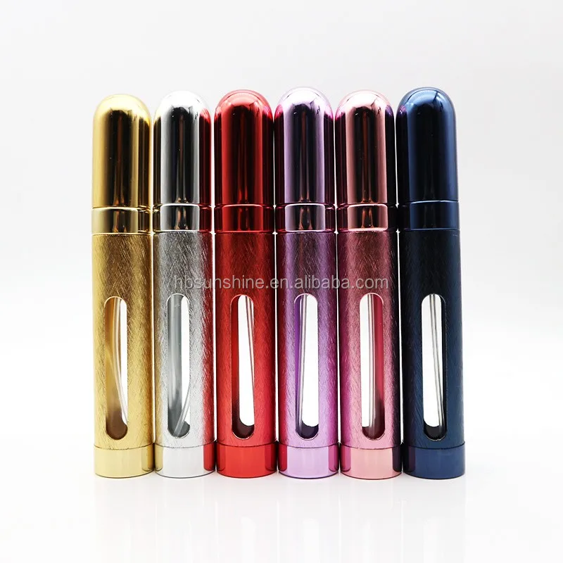 Mini 5ml 8ml 10ml 12ml Bullet Shaped Refillable Aluminum Perfume Glass ...