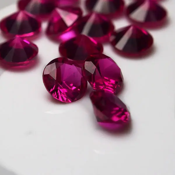 Round Diamond Cut AAA Loose Gem Wholesale 1.5mm-5mm Natural Extra Fine Ruby 