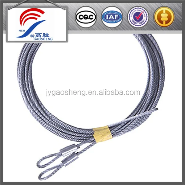 Industrial Sectional Over Head Door Lifting Cable Steel Wire Rope Metal Hoisting 