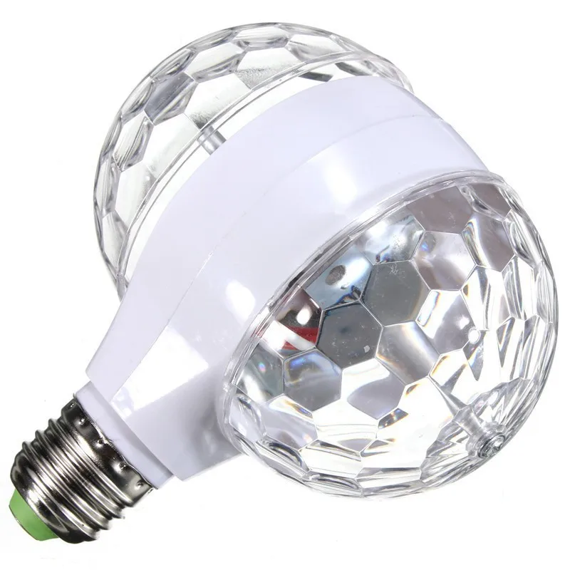 E27 led disco bulb double head small magic disco ball light bulb 3w 6w rotating disco ball lamp