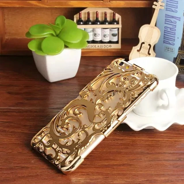 New coming mix color Elegant Hollow Out Mental Hard Case For iphone 6 plus