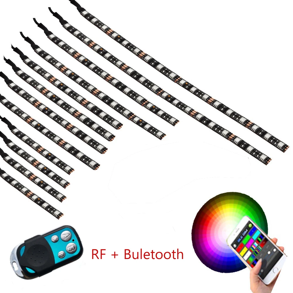 15.5 inch RGBW car tire wheel light,288 LED RGB Colors led wheels lights,Super bright white and rgb color wheel lights