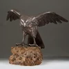 High quality indoor bronze modern art sculpture eagle hawk statue for home decor