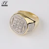 Customized bling bling 18 carat white gold diamond rings+best place to buy men's jewelry