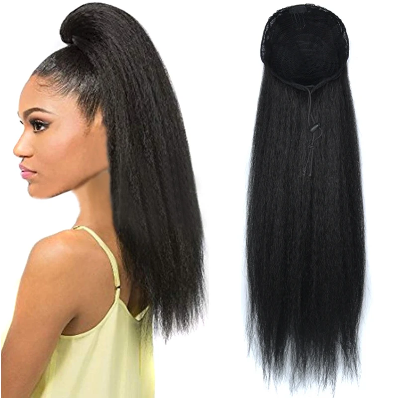 buy 非洲头发马尾辫,合成头发马尾辫,黑色女性的马尾辫头发延伸