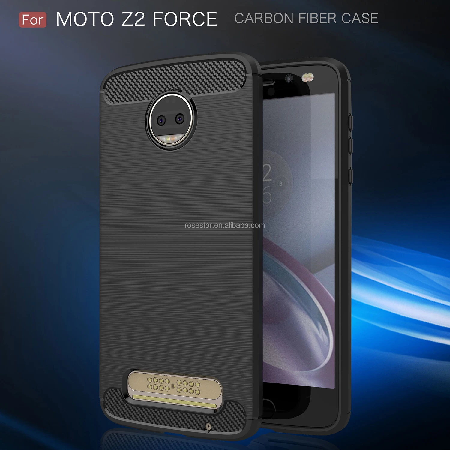 Carbon Fiber Back Design Cover For Moto Z2 Force Case Soft Rubber Full Range Protection Slim Fit Hybrid Phone Cover Buy Cover For Moto Z2 Force Rock Phone Case Phone Cover Product On Alibaba Com