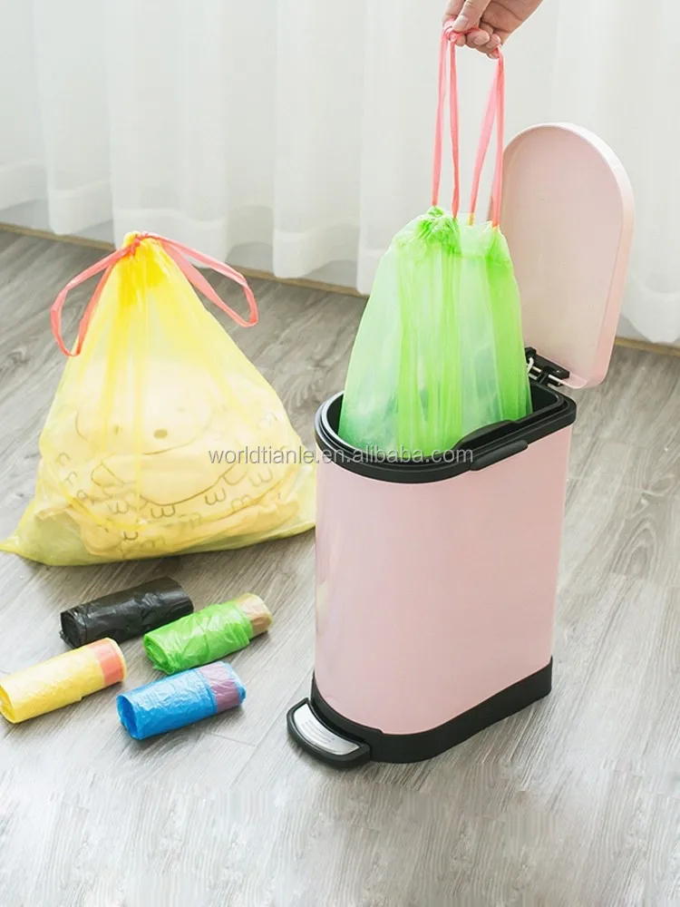 Trash Bags Kitchen 13gallon Drawstring Bin Liner Thickness,Colored