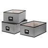 2019 best selling product grey storage box foldable basket indoor clothes cardboard organizing bin for home office
