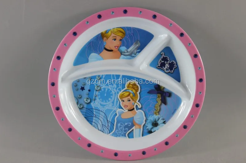 Kids 3 Divide Plate, Three Section Dinner Plate