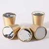 Acrylic Marble grain Round Brass Kitchen Door Knob Brass Cabinet Knob
