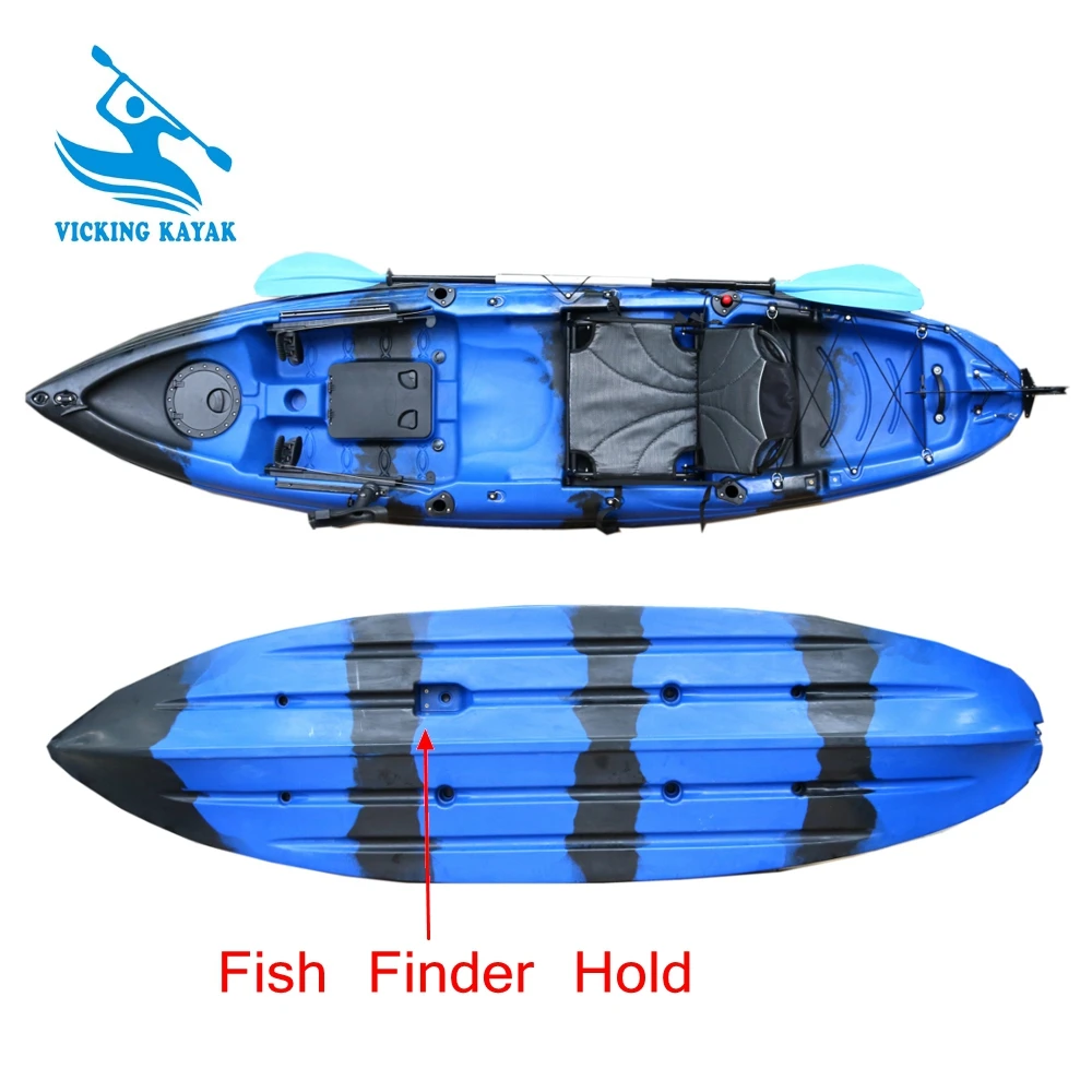 10.8' Youth Wave Kayak In Rowing Boats With Kids Or Pet 1+1 Fishing