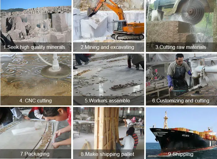 stone oval medallions