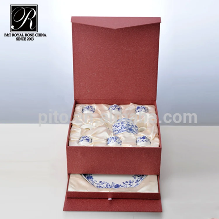 Chinese style ceramic tea sets with gift box package