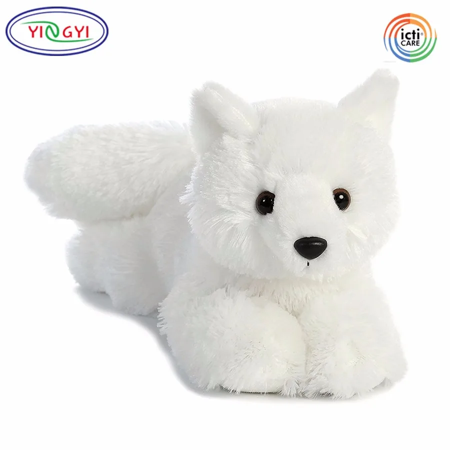 stuffed white wolf