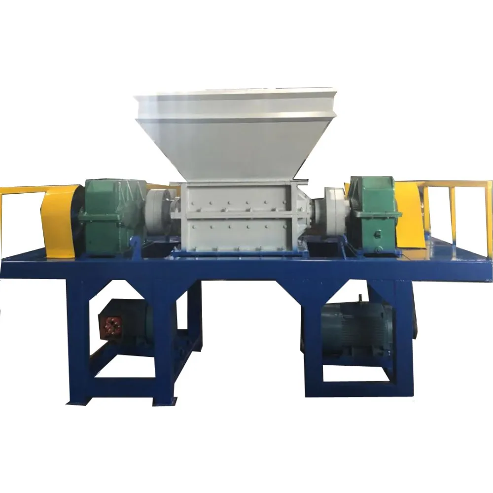 industrial cardboard double shaft shredder/waste wood pallet double ...