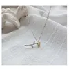 Jewelry women Customizable s925 sterling silver gold rose necklace