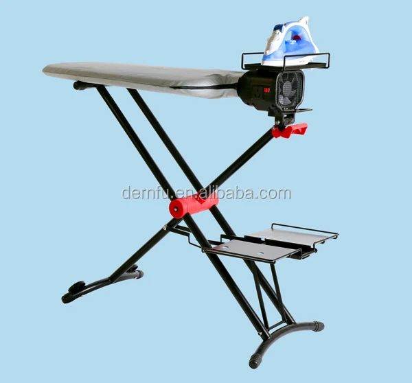 Foldable And Reversible Steam Ironing Board With Air Blowing Function Adjustable Three Grade