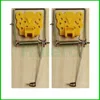 Haierc Wooden Snap Spring Action Rat Trap with Expanded Cheese Shaped Trigger