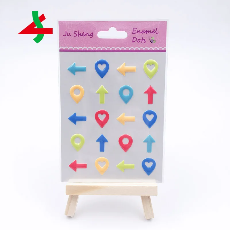 壁と紙のためのスクラップブッキング3dステッカーのためのカスタムエナメルドットステッカー - Buy ラウンド透明エポキシ樹脂エナメルドット