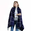 Winter Blanket Scarf Shawls And Wraps double side check pattern Cashmere Feel Scarves For women
