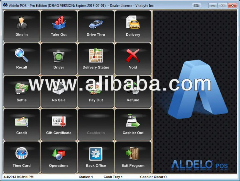 Aldelo POS PRO Software for All Restaurants Merchant Account NOT REQUIRED