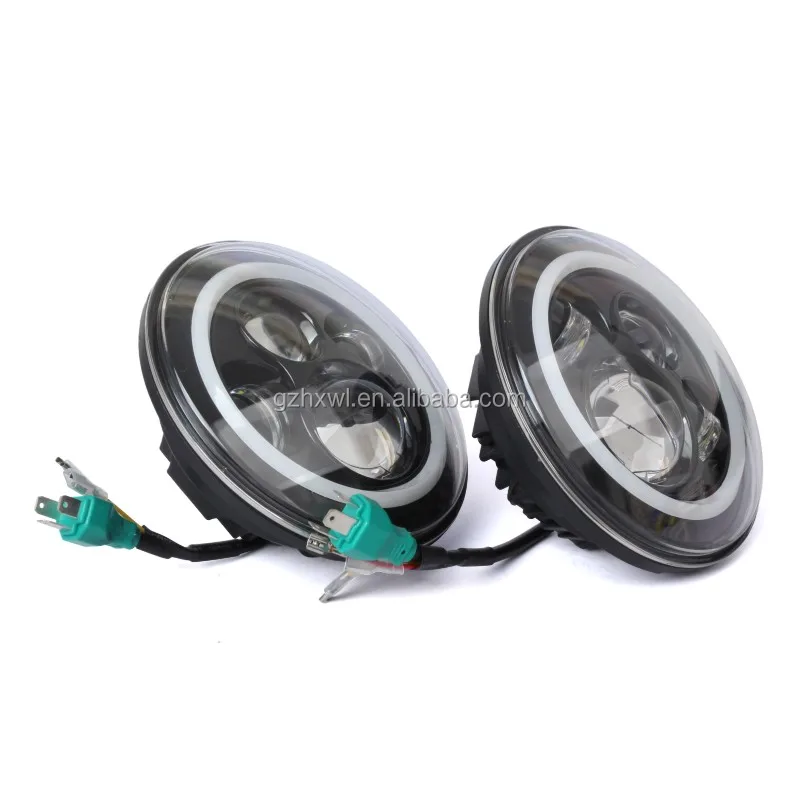 7 inch round LED headlight angel eyes for HARLEY motorcycle 40W led DRL front light