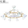 Zhongshan Light Modern Stylish Celling Fan 8 Lamps Remote Kit Ceiling Fan With Light