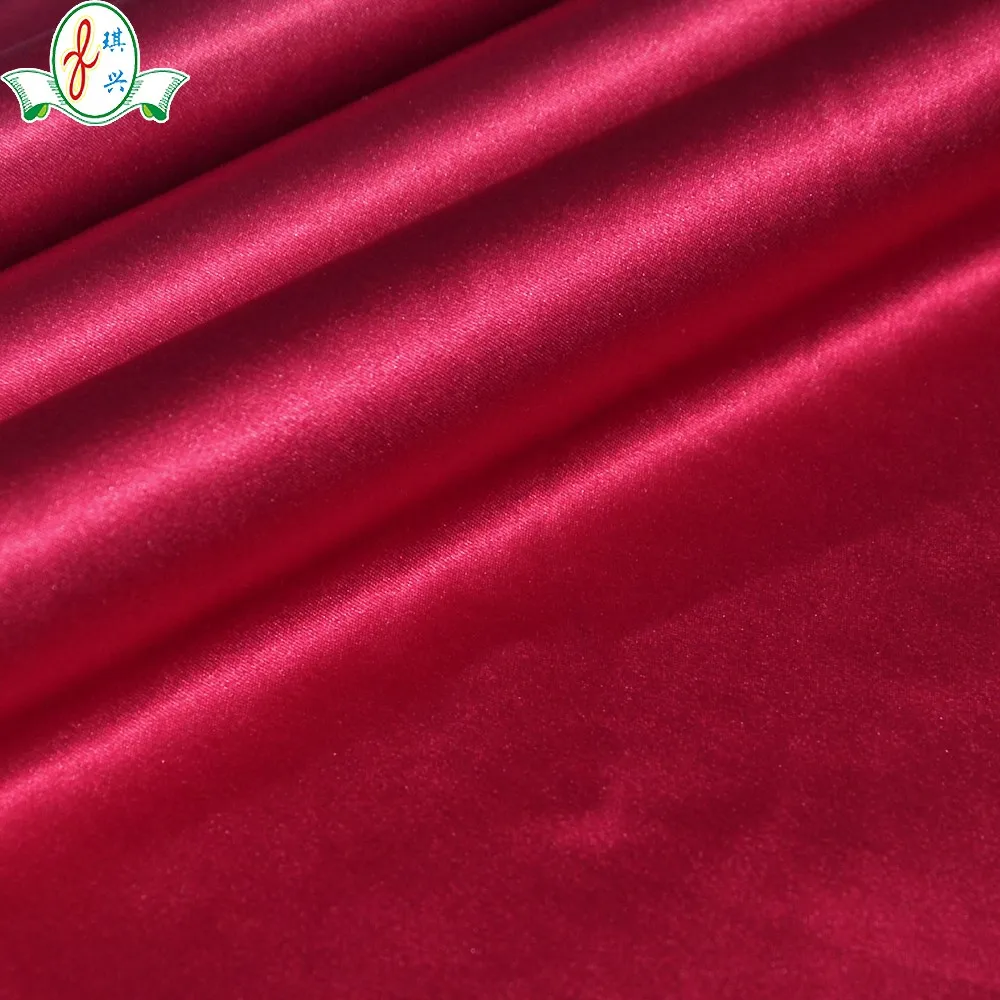 2018 100% polyester red color fabric for nighty fabric