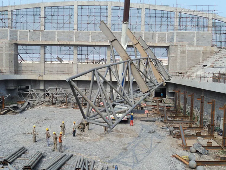 galvanized steel pipe circle tube truss structure space frame