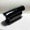 Natural healing obsidian engraved funeral supplies engraved crystal coffin