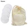 Washable 2 layers bamboo cotton material make up removers pad