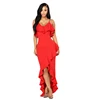Red sexy night high slit dresses long designer evening dresses 2018