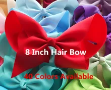8 inch Super Large hair bow WITH extra large clips 40 Colors Available Girl Boutique bow