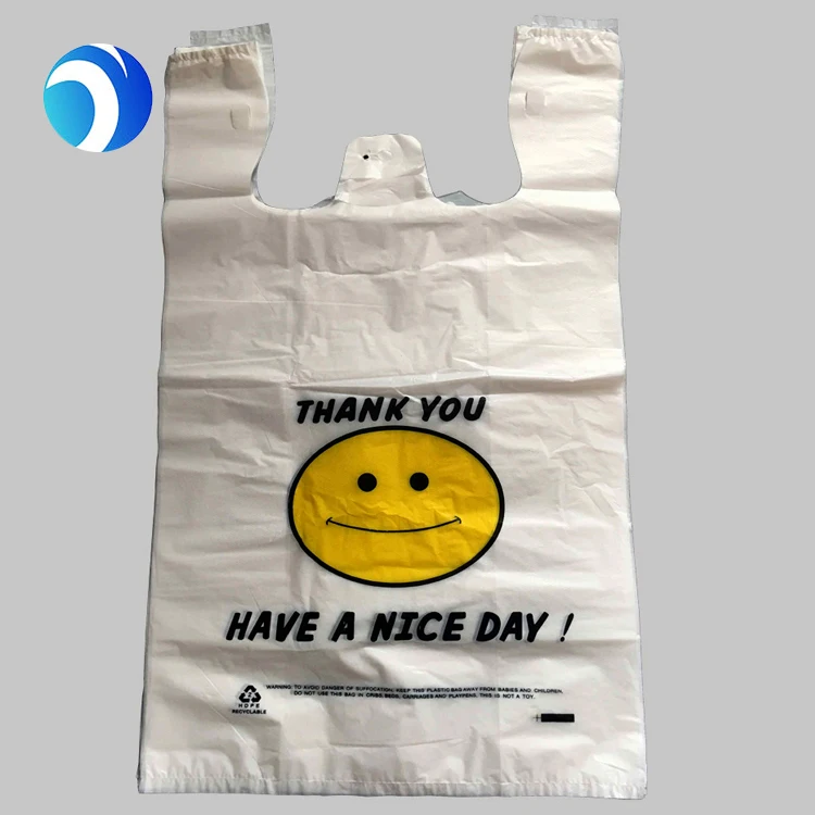 smiley face plastic bag