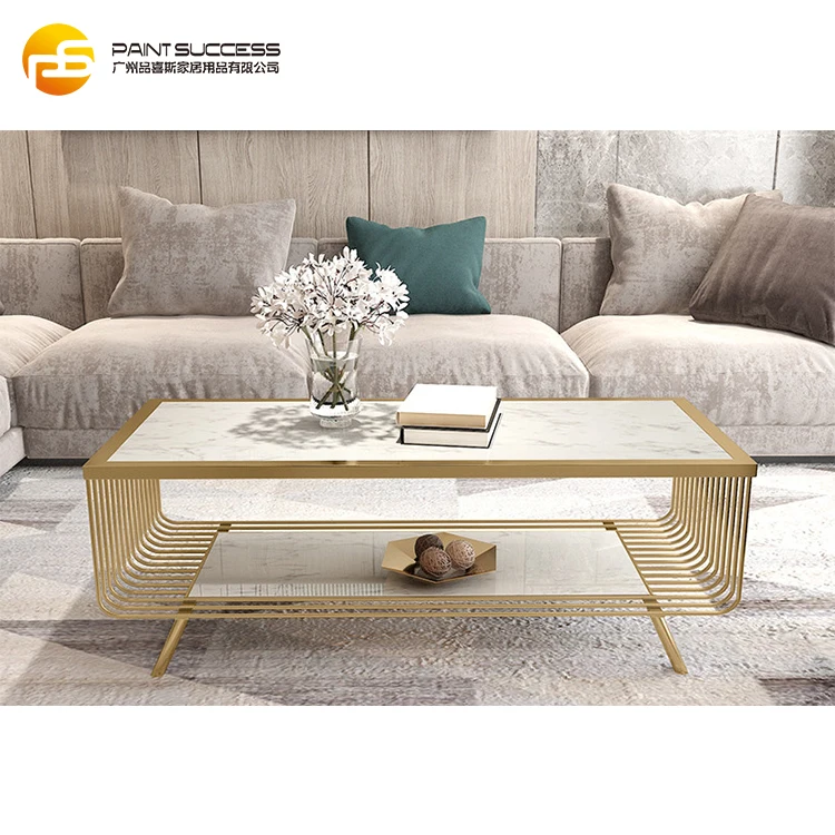 Custom Modern Marble And Granite Top Coffee Table Stainless Steel Custom Modern Marble And Granite Top