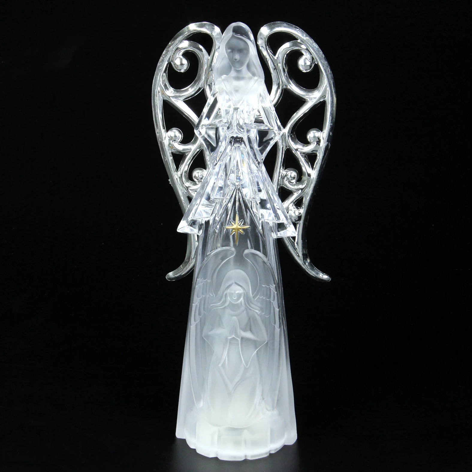 Battery Light Figurine Crystal Angel Wings Led Lamp Atmosphere Light ...