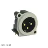Gray color XLR CONNECTOR 3p male CANNON socket right angle