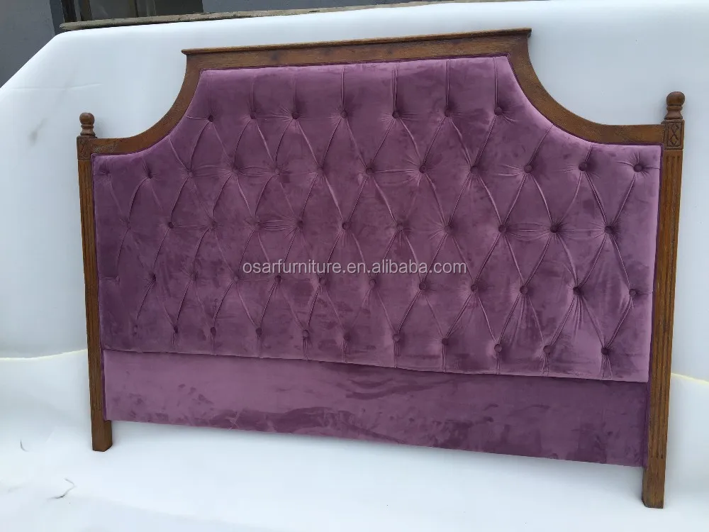 Luxury Hotel King Size Tufted Purple Velvet Bed Headboard View Velvet Bed Headboard Osar Furniture Product Details From Shanghai Osar Furniture Co Ltd On Alibaba Com