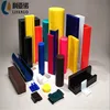 Extruded solid black nylon 66 plastic square rod